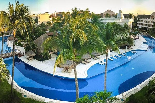 Free form swimming pool at the Excellence Riviera Cancun