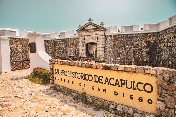 Entrance view of the Fort Of San Diego in Acapulco