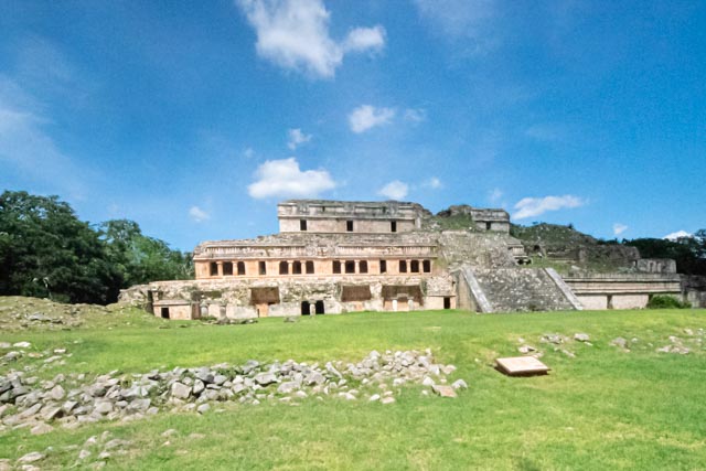 A view of the main Mayan building at the Sayil Archaeological Zone in Yucatan